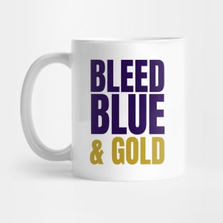 We Bleed Blue And Gold Mug
